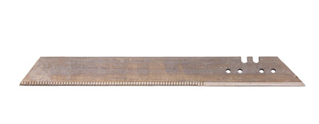 old used cutter blade on white backgroundの写真素材