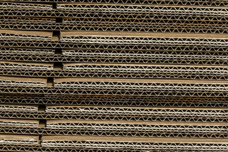 Stacking used cardboard box for recycling