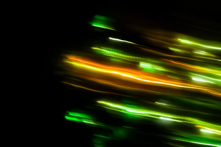 abstract led light trails defocused, motion blur