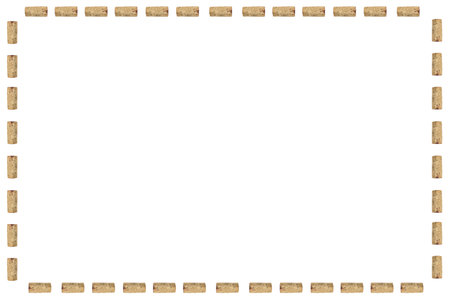 frame made from cork plugsの写真素材