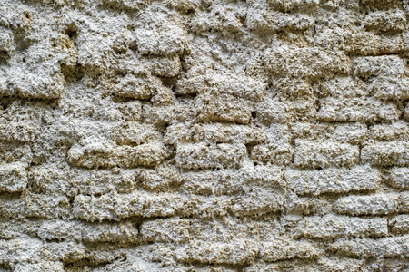 new plaster on an old exterior wallの写真素材