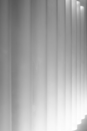 abstract white neon lights in the darkの写真素材