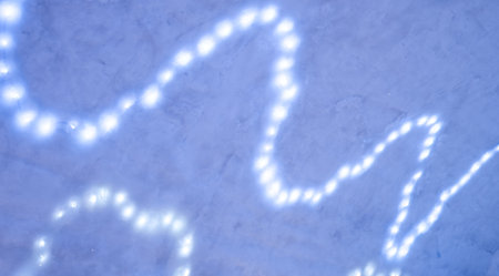 LED lights in the ice