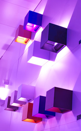 Abstract purple lights and shadows