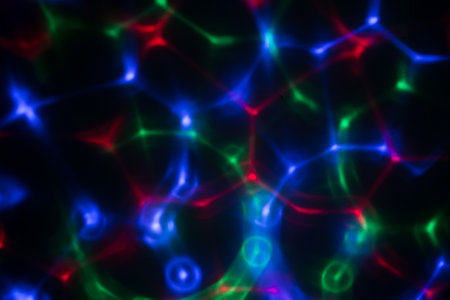 abstract color light circle on black background