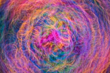 abstract circular colored lines motion blurredの写真素材