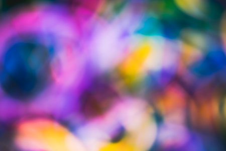 abstract blured rainbow colors lightsの写真素材