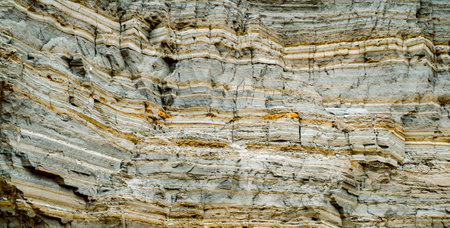 colored texture layers of the earthの写真素材