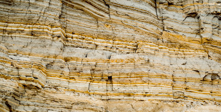 colored texture layers of the earthの写真素材