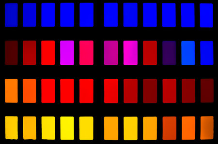Modern design with geometric colors shape lightsの写真素材