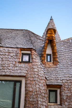 Porumbacu Village, Romania - 14 September 2019. people visiting Clay Castle of the Fairy Valley in Porumbacu de Sus, Romaniaのeditorial素材