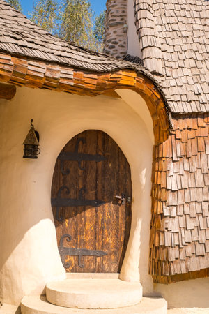 Porumbacu Village, Romania - 14 September 2019. people visiting Clay Castle of the Fairy Valley in Porumbacu de Sus, Romaniaのeditorial素材