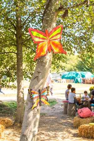 Porumbacu Village, Romania - 14 September 2019. people visiting Clay Castle of the Fairy Valley in Porumbacu de Sus, Romaniaのeditorial素材