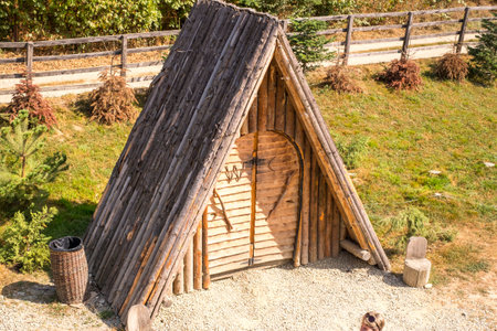Porumbacu Village, Romania - 14 September 2019. people visiting Clay Castle of the Fairy Valley in Porumbacu de Sus, Romaniaのeditorial素材