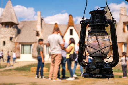Porumbacu Village, Romania - 14 September 2019. people visiting Clay Castle of the Fairy Valley in Porumbacu de Sus, Romaniaのeditorial素材
