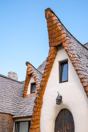 Porumbacu Village, Romania - 14 September 2019. people visiting Clay Castle of the Fairy Valley in Porumbacu de Sus, Romaniaのeditorial素材