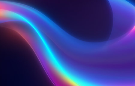 Abstract fluid iridescent holographic neon curved waveの素材