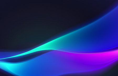 Abstract fluid iridescent holographic neon curved waveの素材