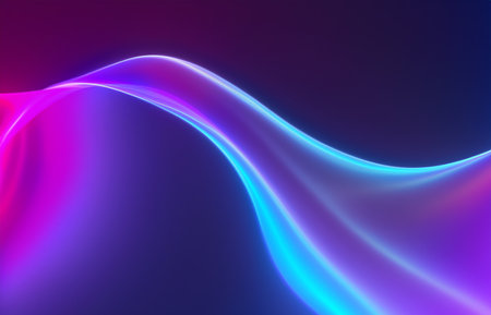 Abstract fluid iridescent holographic neon curved waveの素材