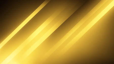 Golden luxury background with black line elements and light ray effect decoration and bokehの素材