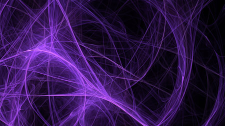 Abstract electrifying lines, smoky fractal pattern, digital illustration art work of rendering chaotic dark backgroundの素材