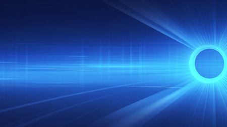 Panoramic high speed technology concept, light abstract backgroundの素材