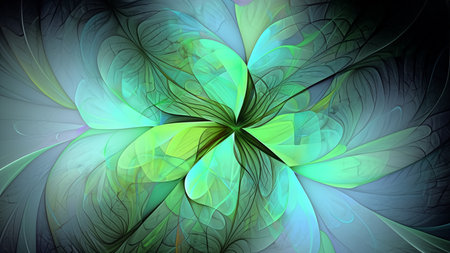 abstract plant background, fractal illustration for creative designの素材