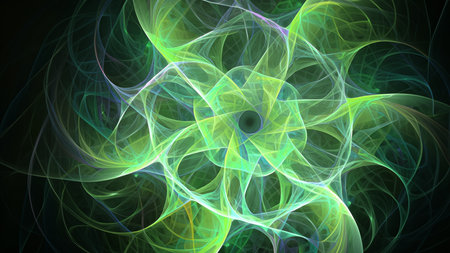 abstract plant background, fractal illustration for creative designの素材