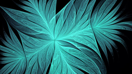 abstract plant background, fractal illustration for creative designの素材