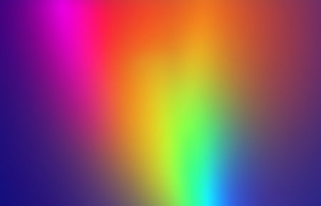 Rainbow light prism effect, Hologram reflection, crystal flare leak shadow overlay, Abstract blurred iridescent light backdropの素材