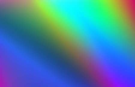 Rainbow light prism effect, Hologram reflection, crystal flare leak shadow overlay, Abstract blurred iridescent light backdropの素材