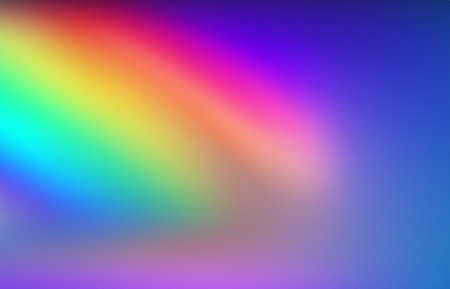 Rainbow light prism effect, Hologram reflection, crystal flare leak shadow overlay, Abstract blurred iridescent light backdropの素材