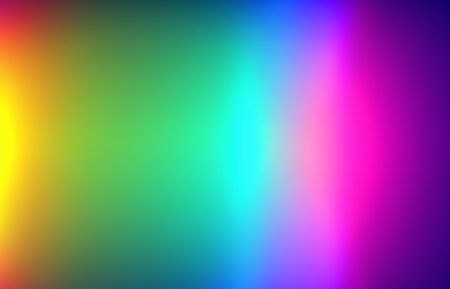 Rainbow light prism effect, Hologram reflection, crystal flare leak shadow overlay, Abstract blurred iridescent light backdropの素材