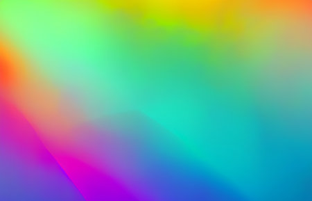 Rainbow light prism effect, Hologram reflection, crystal flare leak shadow overlay, Abstract blurred iridescent light backdropの素材