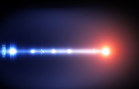 sound waves light effect on dark backgroundの素材