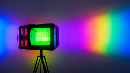 rgb spectrum light of projectorの素材