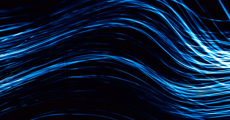 Abstract light trails on the dark background. speed light line motion blur on dark background,の写真素材