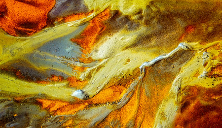Abstract color sand texture at kaolin mineの写真素材