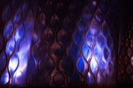 abstract plastic shape with lights and shadowsの写真素材