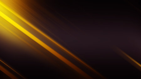 Abstract gold light trails in the darkの写真素材