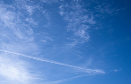 Beautiful blue sky with white clouds