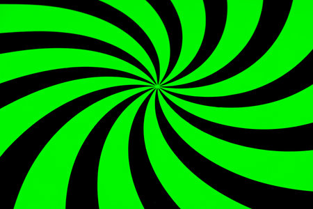 Endless spinning spirals of green and black.の写真素材