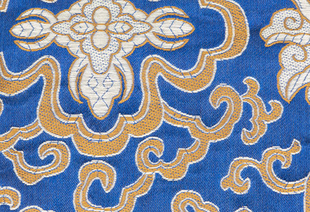 embroidery fabric close up viewの写真素材