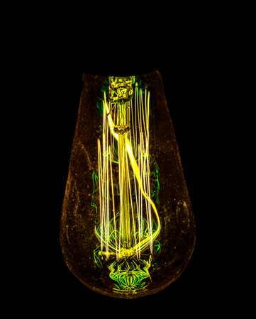 dirty ornamental retro light bulbの写真素材