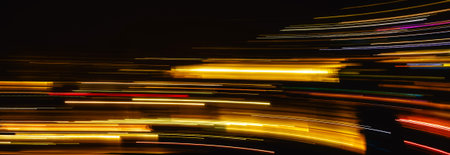 light trails in the dark