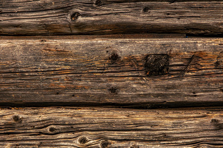 old rustic wooden planks eaten by cariesの写真素材