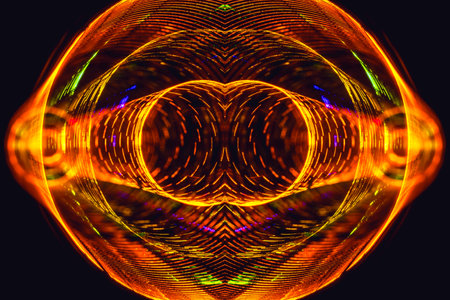 the tunnel of time, long exposure, motion speed of light lines