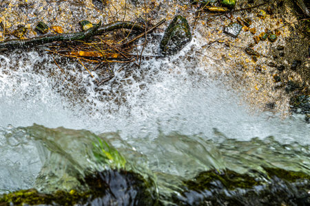 the waterfall seen from aboveの写真素材