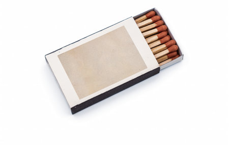 vintage box matches with match sticksの写真素材