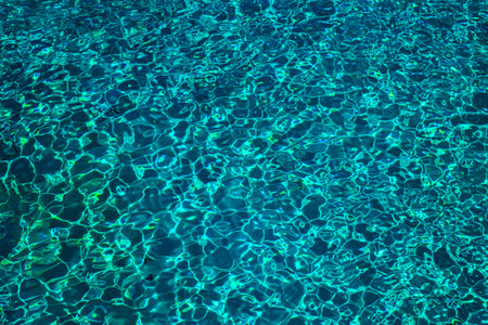 view of a transparent turquoise sea waterの写真素材